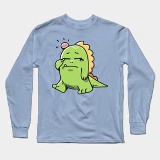 Green Zilla with a Bump on his Head Long Sleeve T-Shirt